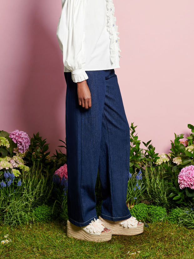 <b>DREAM</b> Rosie Denim Embroidery Trousers