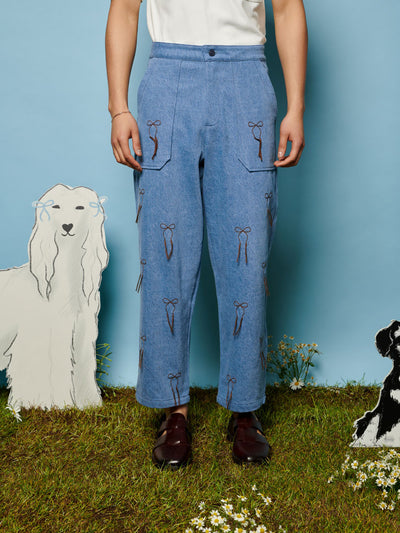 Honeycomb Denim Trousers