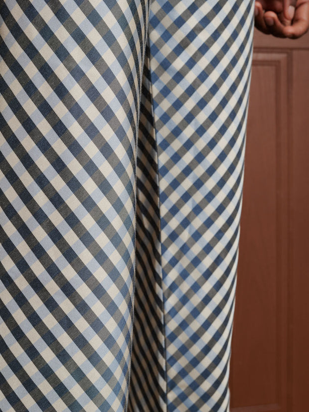 Rocco Gingham Trousers Gingham Blue / Z