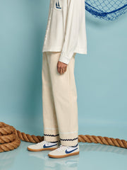 Skipper Ric Rac Trousers Ivory Cream / Z