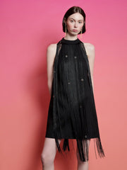 <b>Ghospell</b> Frida Fringe Mini Dress