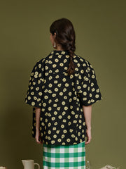 <b>Ghospell</b> Imogen Print Boxy Shirt