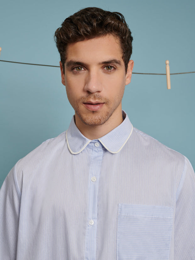 Cameron Pinstripe Boxy Shirt