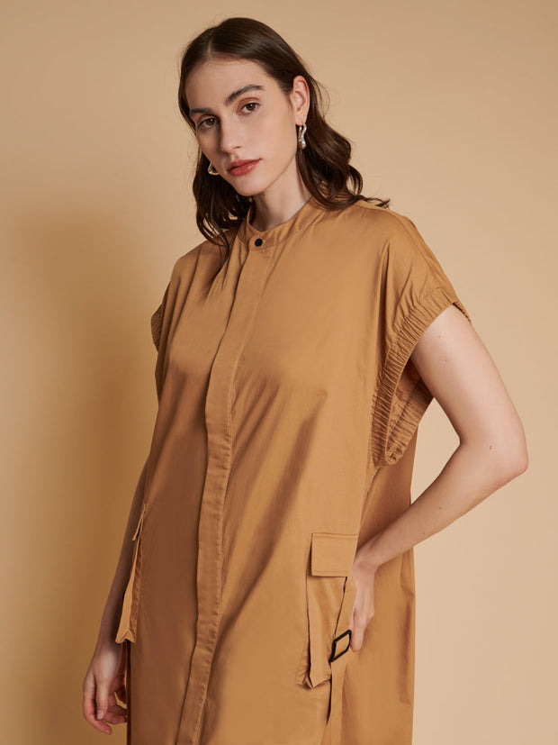 <b>Ghospell</b> Iona Cargo Shirt Dress