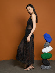 <b>Ghospell</b> Bodhi Mesh Midi Dress