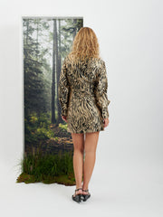 <b>Ghospell</b> Maxine Animal Wrap Dress