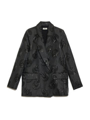 <b> Ghospell </b> Domino Jacquard Blazer