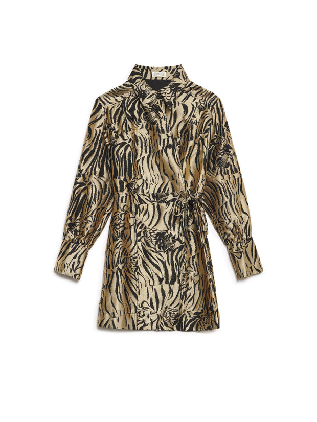 <b>Ghospell</b> Maxine Animal Wrap Dress