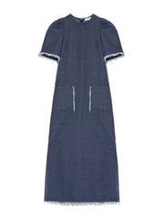 <b>Ghospell</b> Spencer Denim Midi Dress