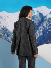 <b> Ghospell </b> Domino Jacquard Blazer