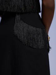 <b>Ghospell</b> Winnie Fringe Midi Skirt